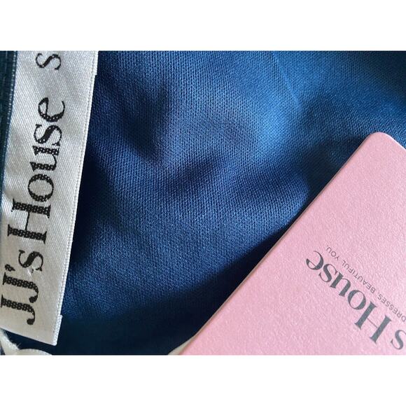 NWT JJ's House A-line Scoop Ink Blue Chiffon Bridesmaid Dress Small - Picture 15 of 16